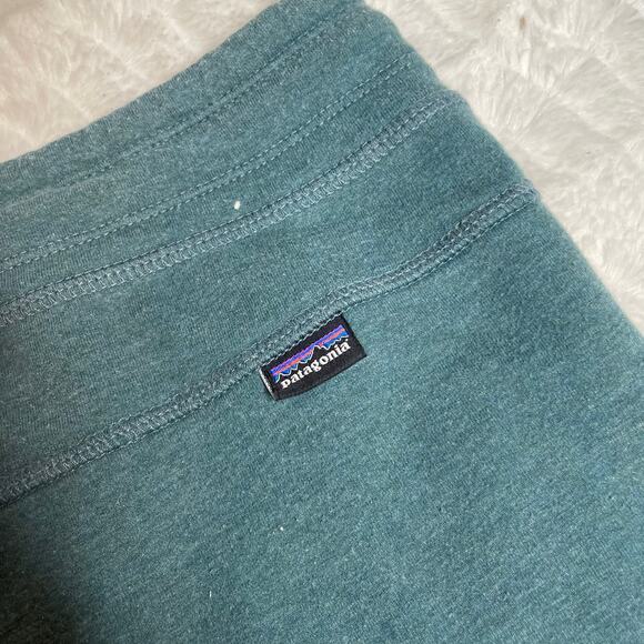 PATAGONIA Teal Blue Sweat Shorts Tie Waist Extra Large XL Pockets Leisure Hiking - Picture 5 of 5